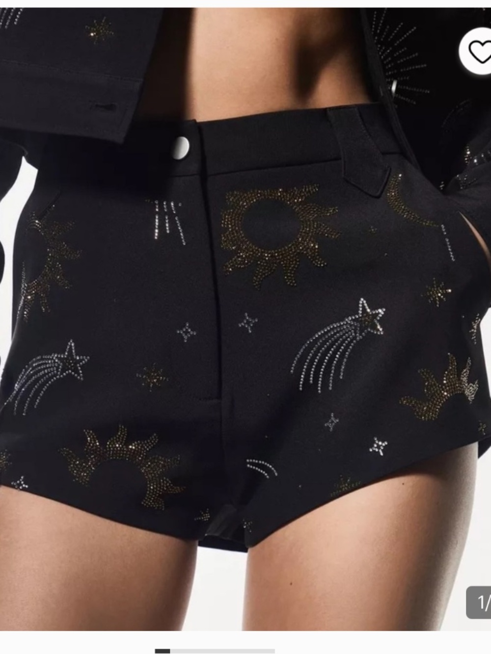 NWT Nasty Gal Celestial Rhinestone Embellished Shorts – Size S - Picture 2 of 5